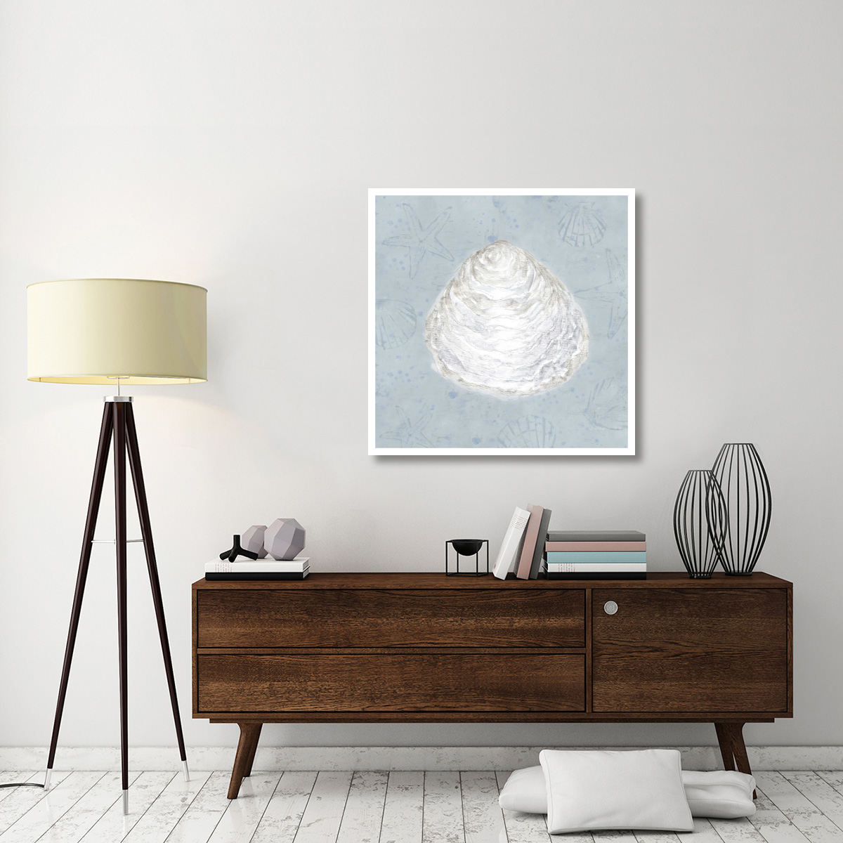 Serene Shells I -Paper Art-38&quotx38"