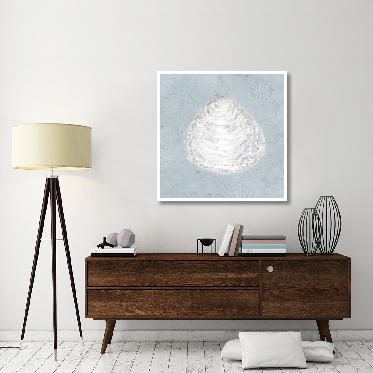 Serene Shells I -Paper Art-42&quotx42"