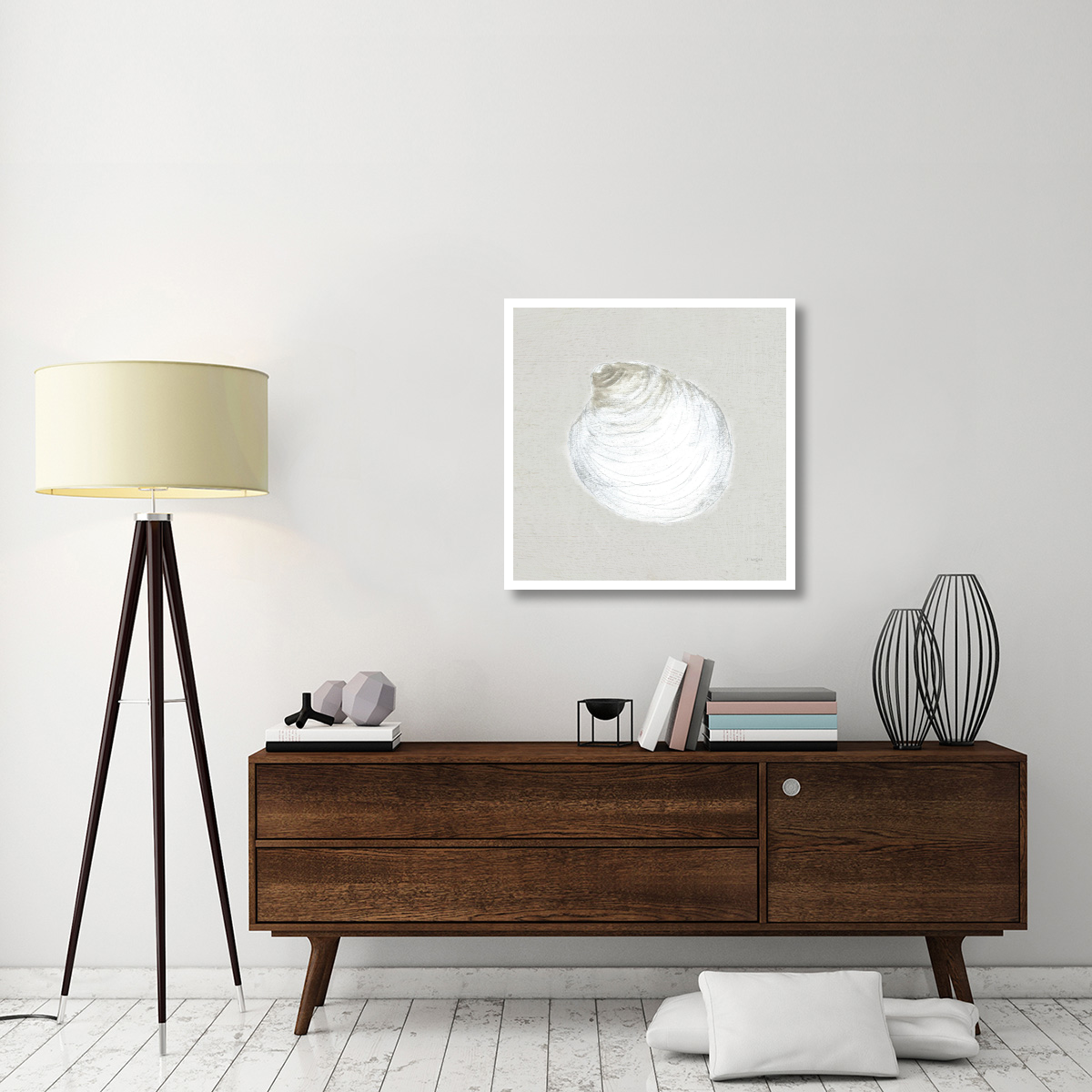 Serene Shells II Tan -Paper Art-32&quotx32"