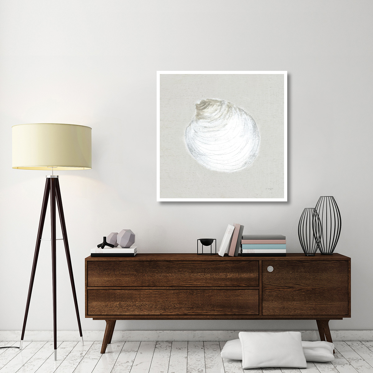 Serene Shells II Tan -Paper Art-42&quotx42"