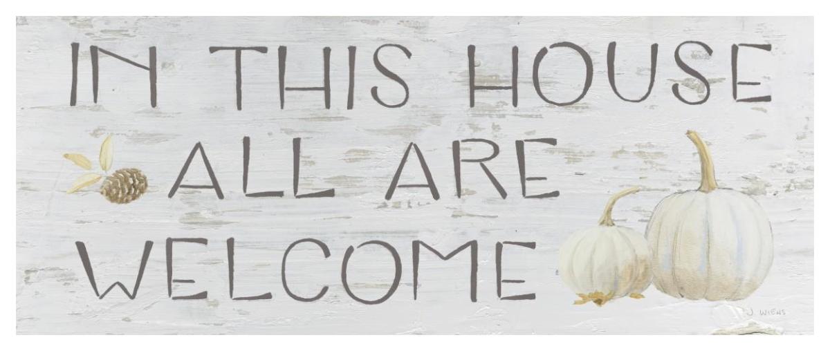 Beautiful Bounty Sign I -Paper Art-52"x22"