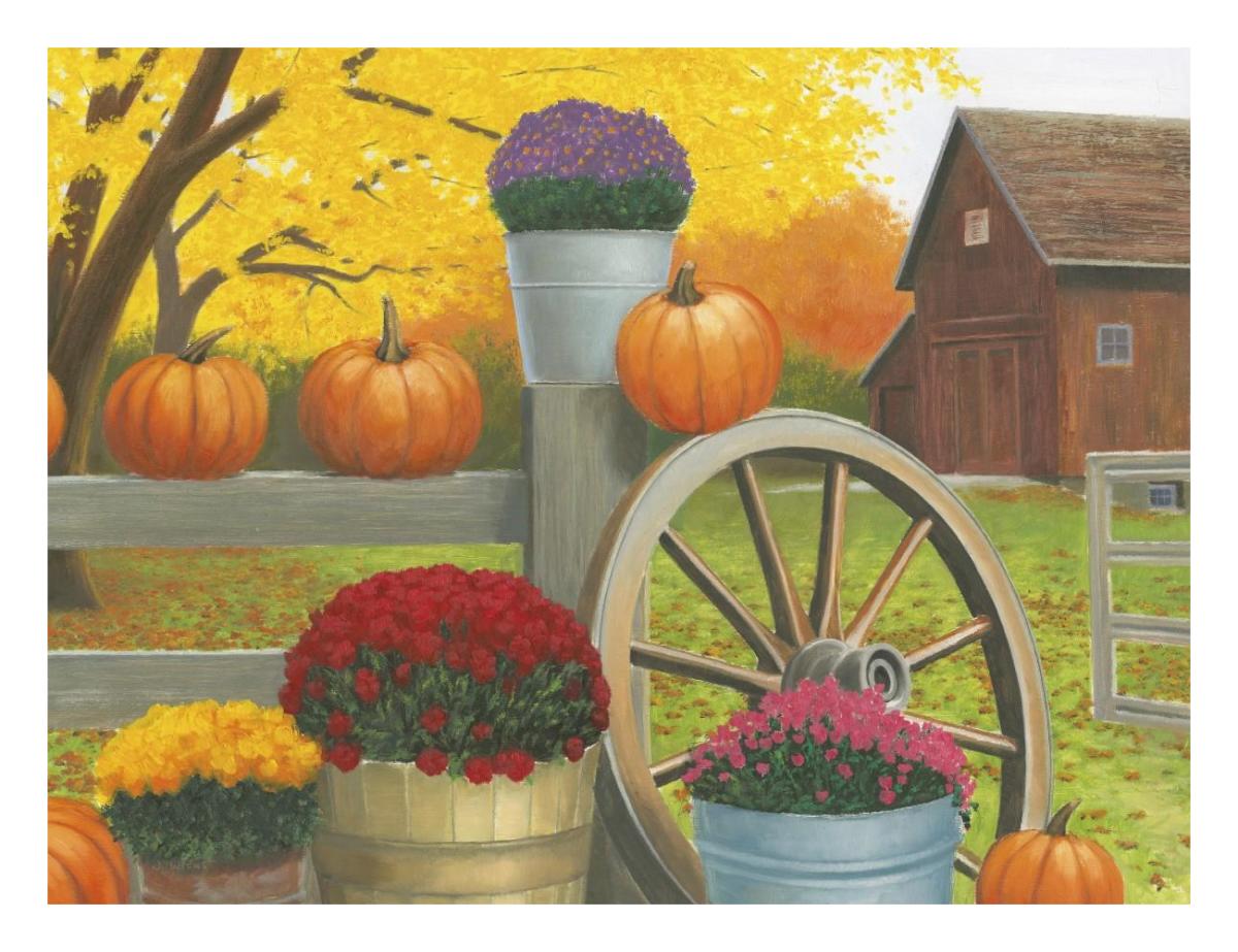Autumn Affinity II -Paper Art-26"x20"