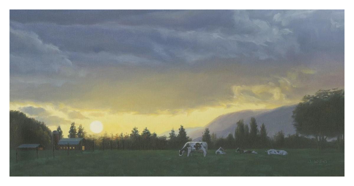 Farm Life II -Paper Art-38"x20"
