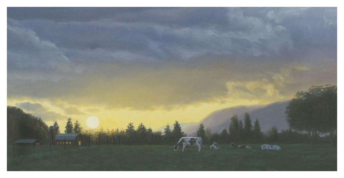 Farm Life II -Paper Art-50"x26"