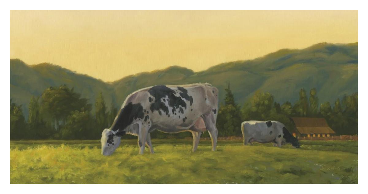 Farm Life III -Paper Art-38"x20"