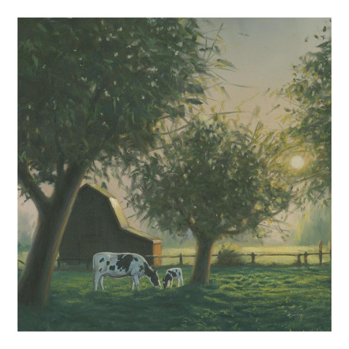 Farm Life IV -Paper Art-20"x20"