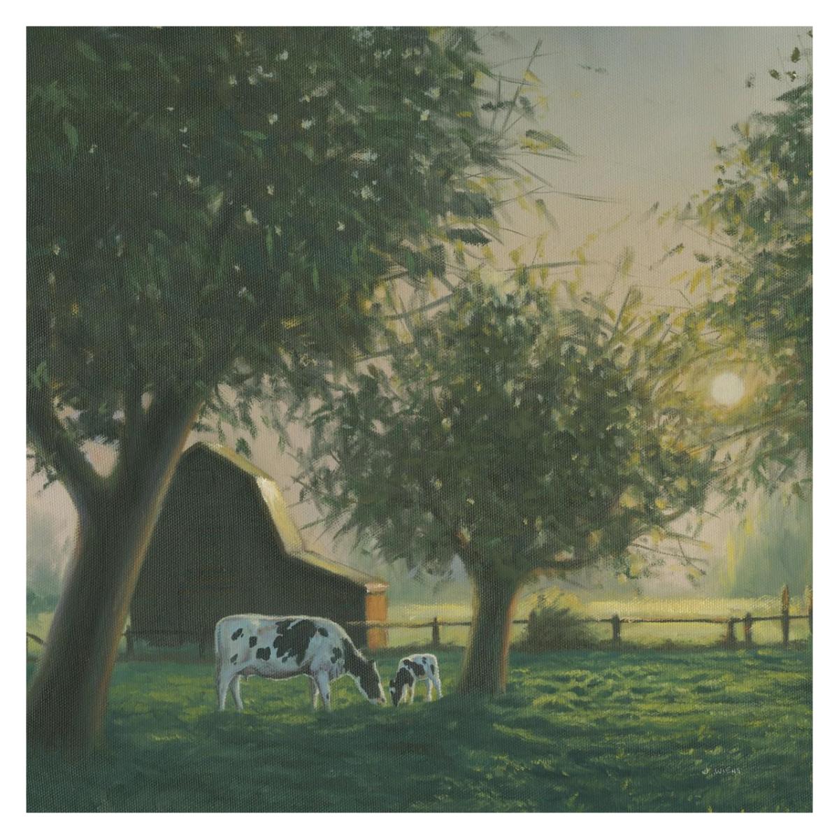 Farm Life IV -Paper Art-32"x32"