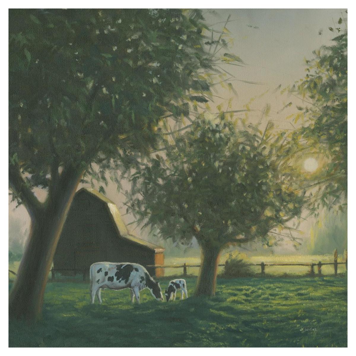 Farm Life IV -Paper Art-42"x42"