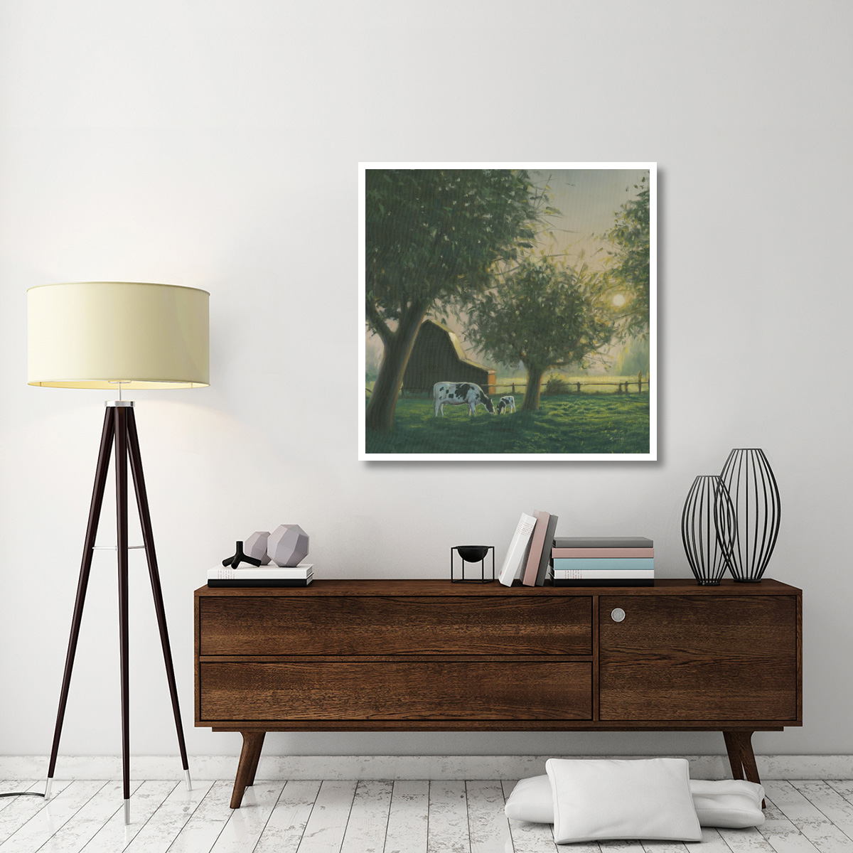 Farm Life IV -Paper Art-42&quotx42"