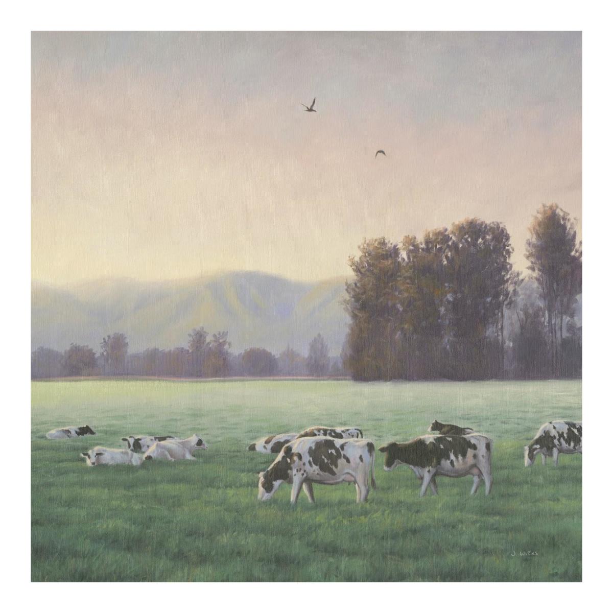 Farm Life V -Paper Art-20"x20"