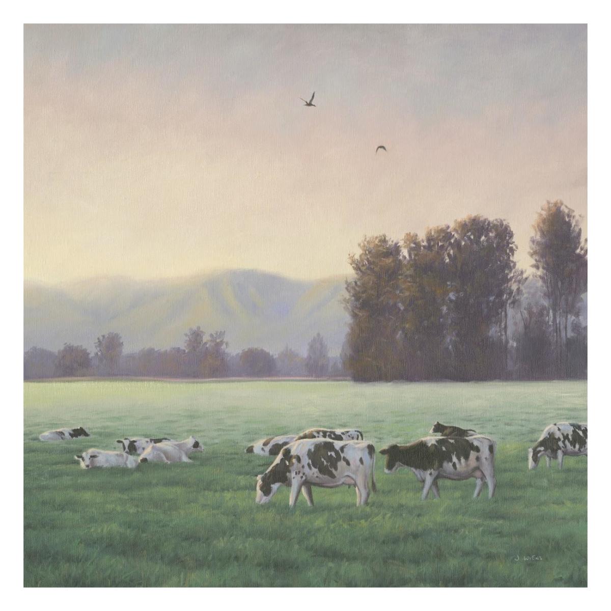 Farm Life V -Paper Art-26"x26"
