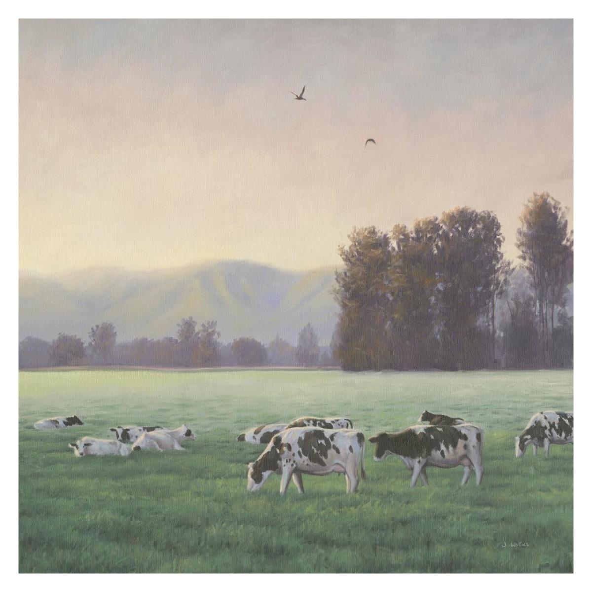Farm Life V -Paper Art-32"x32"