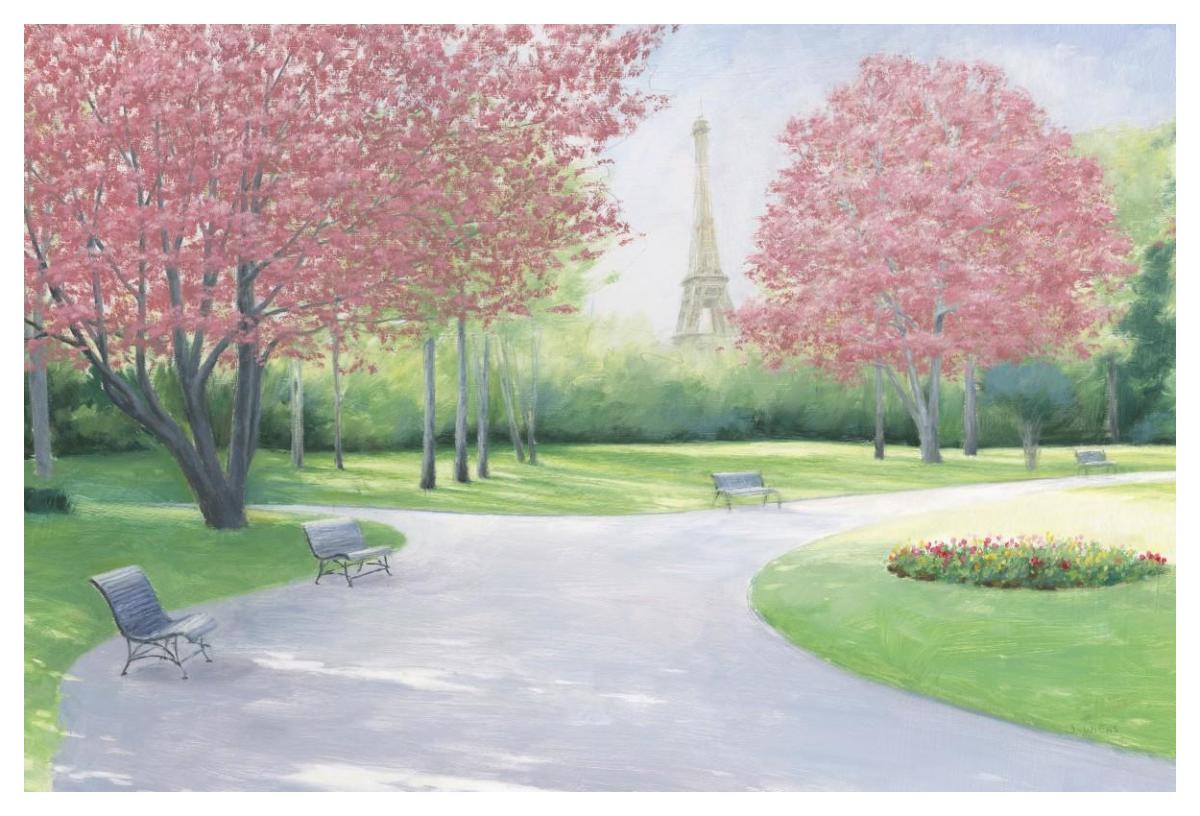 Parisian Spring -Paper Art-50"x34"