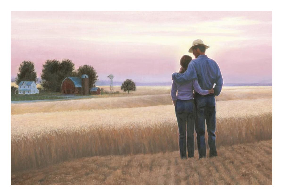 Family Farm -Paper Art-26"x18"