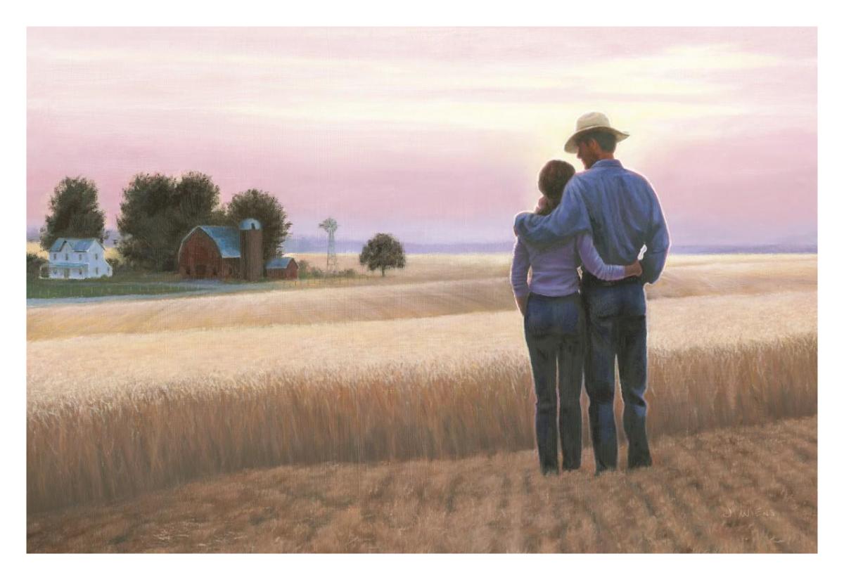 Family Farm -Paper Art-32"x22"