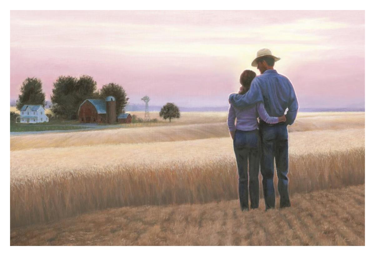 Family Farm -Paper Art-38"x26"