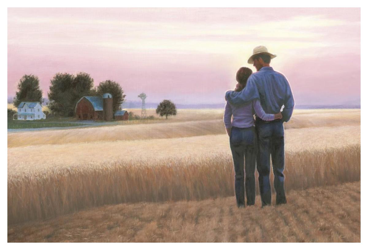 Family Farm -Paper Art-50"x34"