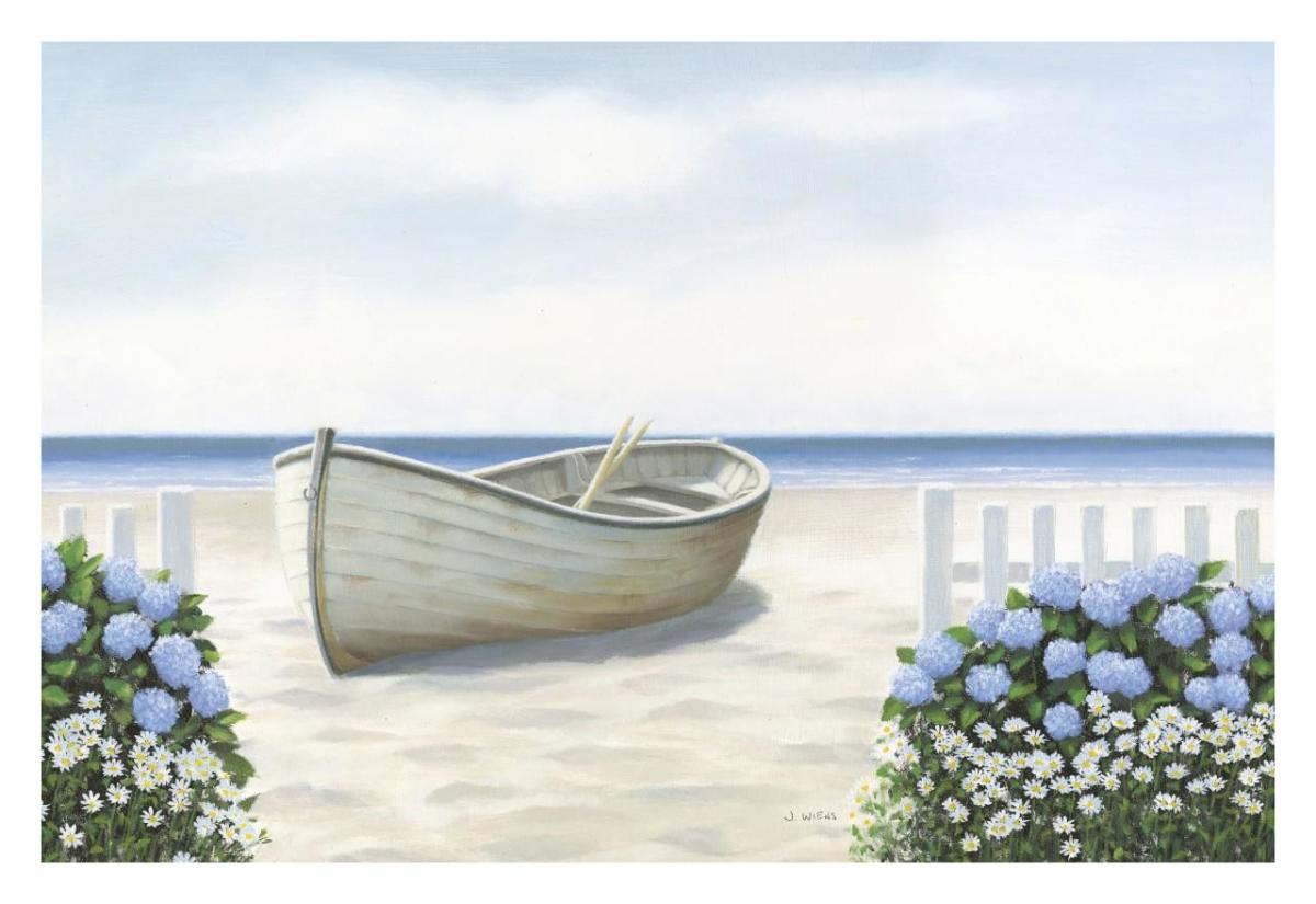 Beach Days I -Paper Art-32"x22"