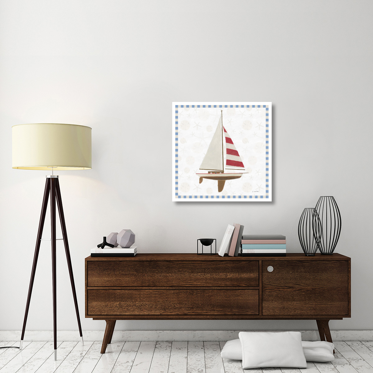 Beach Days IV -Paper Art-32&quotx32"