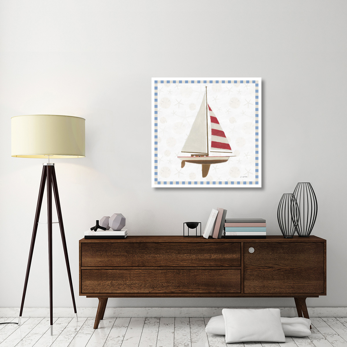 Beach Days IV -Paper Art-38&quotx38"