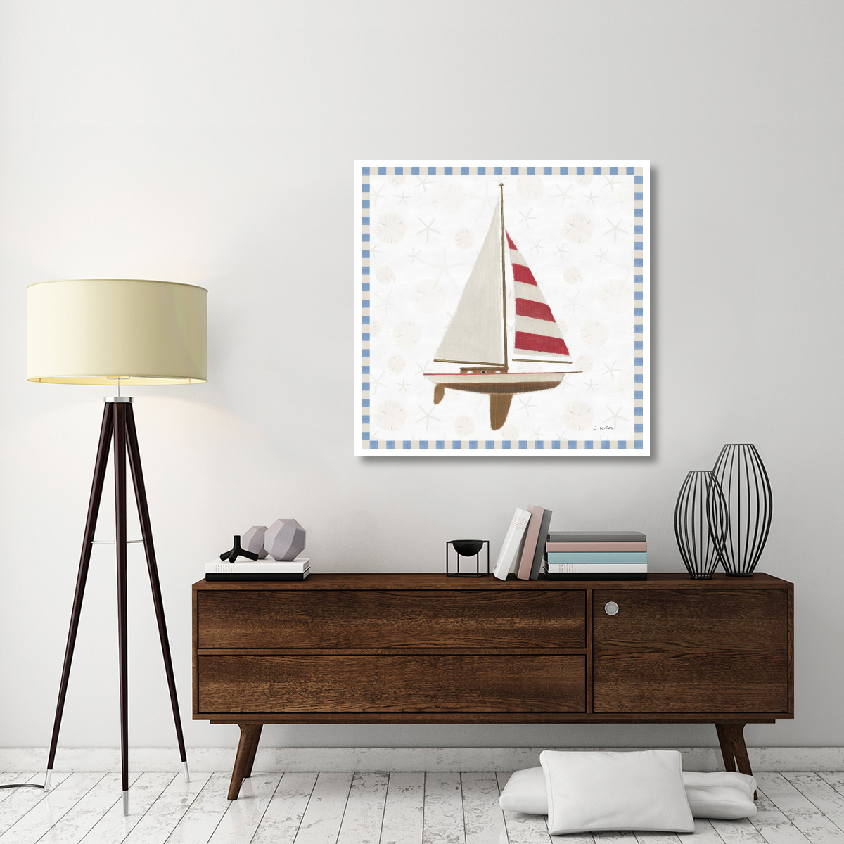 Beach Days IV -Paper Art-42&quotx42"