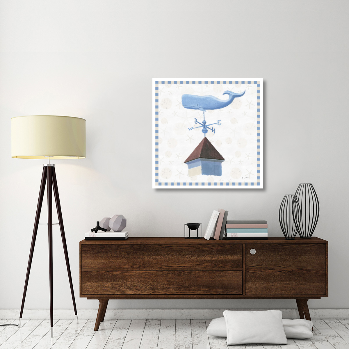 Beach Days V -Paper Art-38&quotx38"