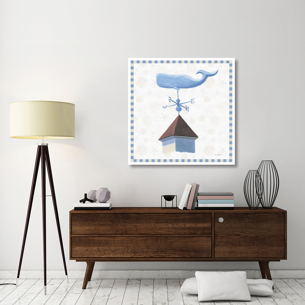Beach Days V -Paper Art-42&quotx42"
