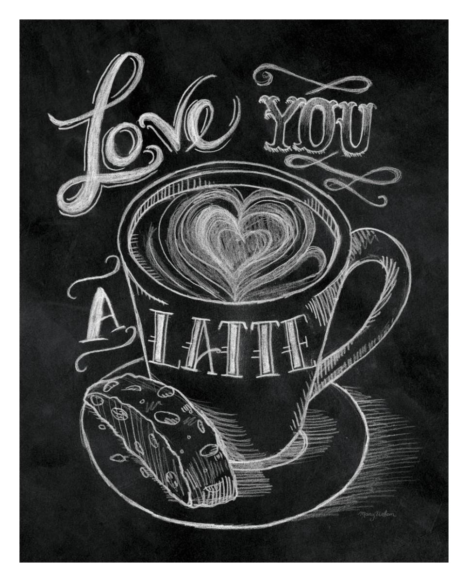 Love You a Latte -Paper Art-24"x30"