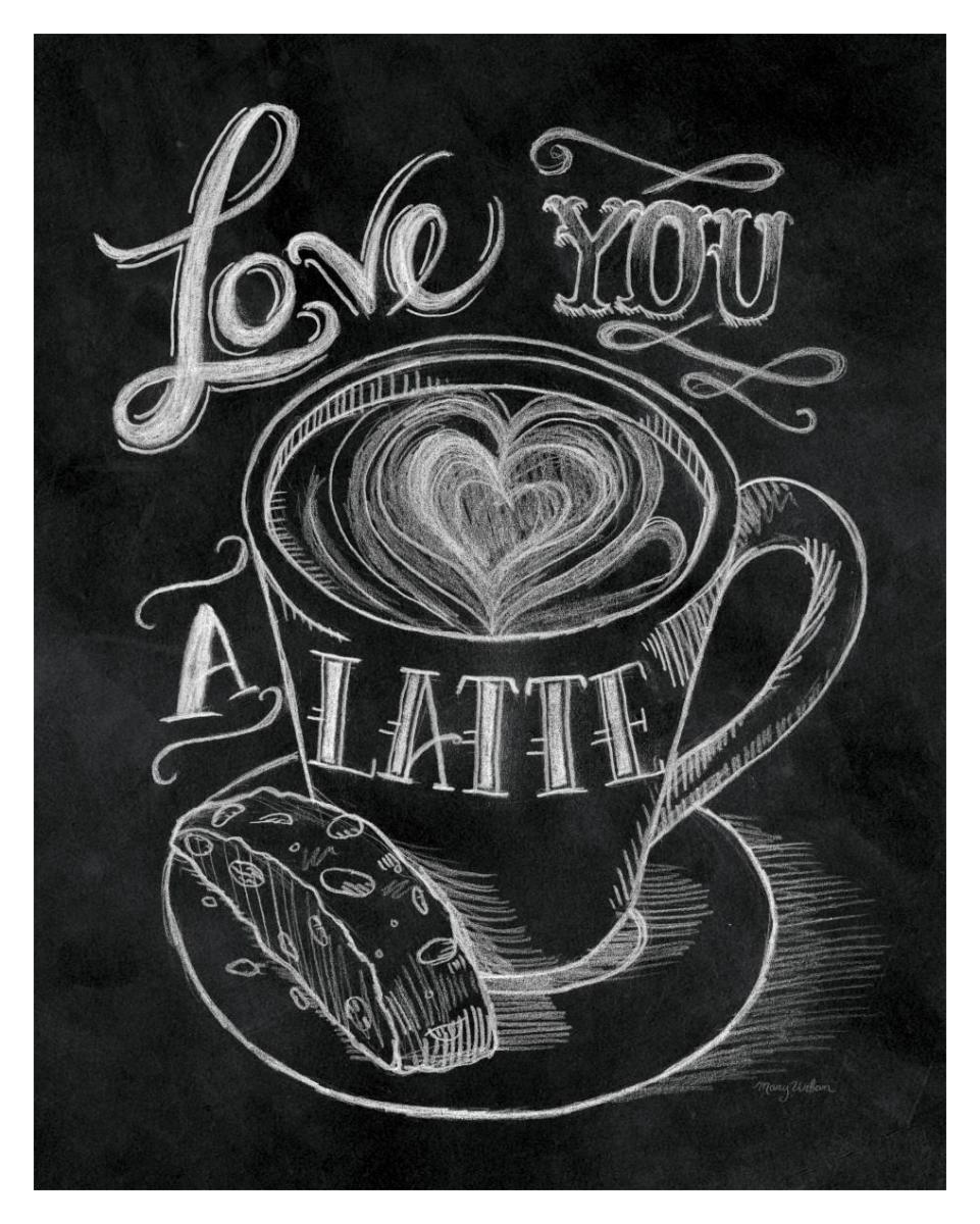 Love You a Latte -Paper Art-30"x37"