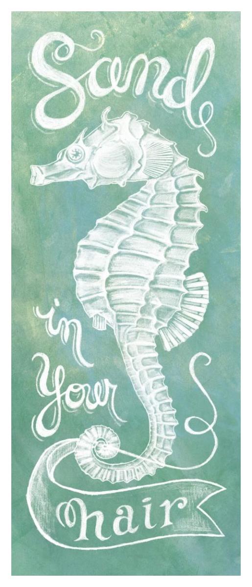 Sea Horse -Paper Art-22"x52"