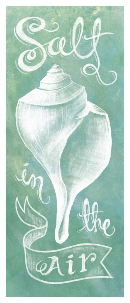 Seashell -Paper Art-22"x52"
