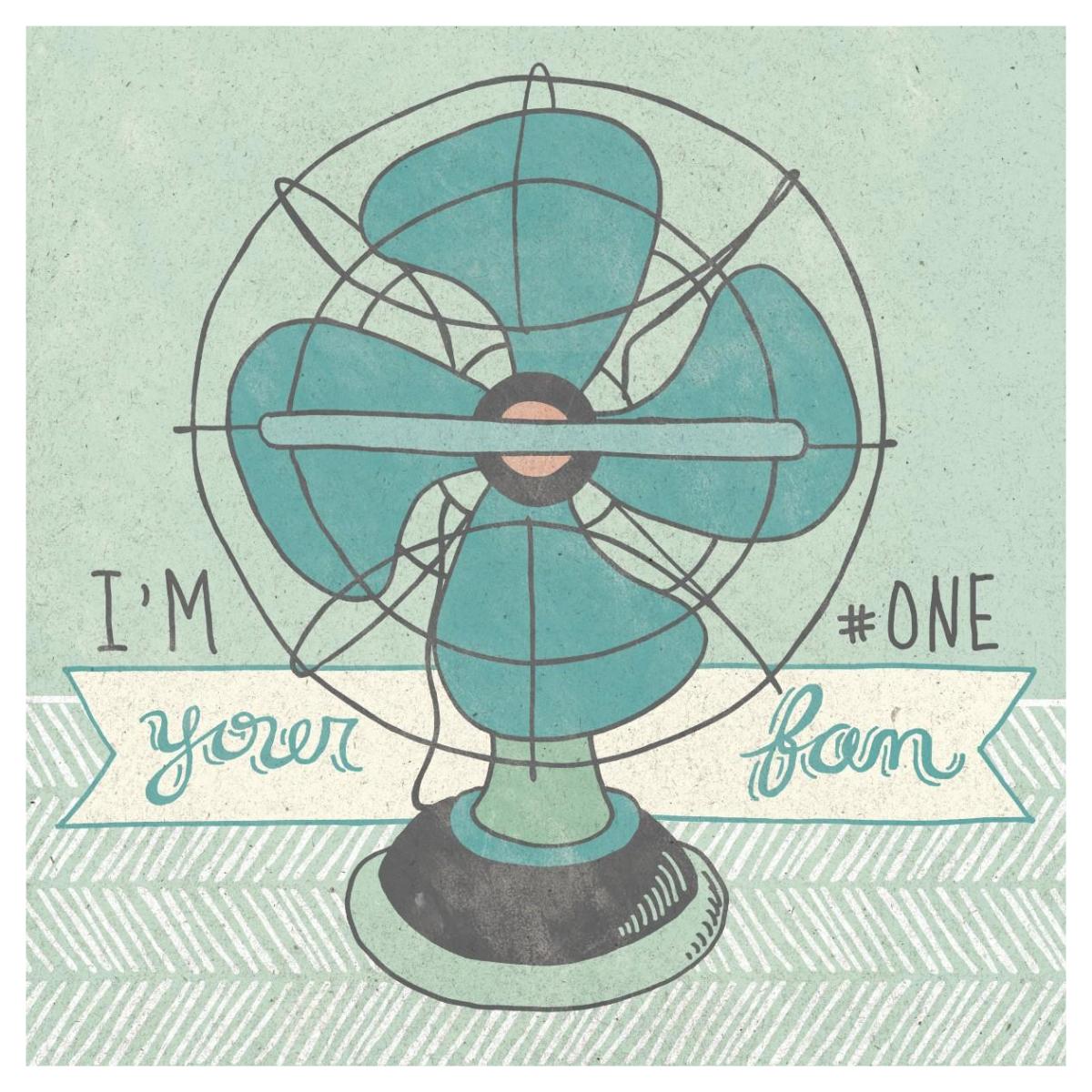 Retro Fan Gray -Paper Art-42"x42"