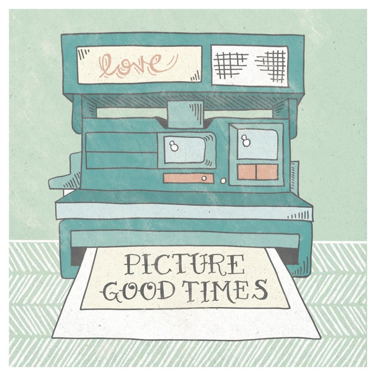 Retro Polaroid Gray -Paper Art-42"x42"