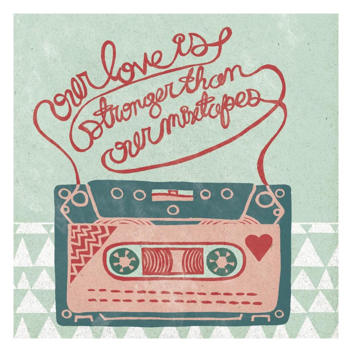 Retro Cassette -Paper Art-26"x26"