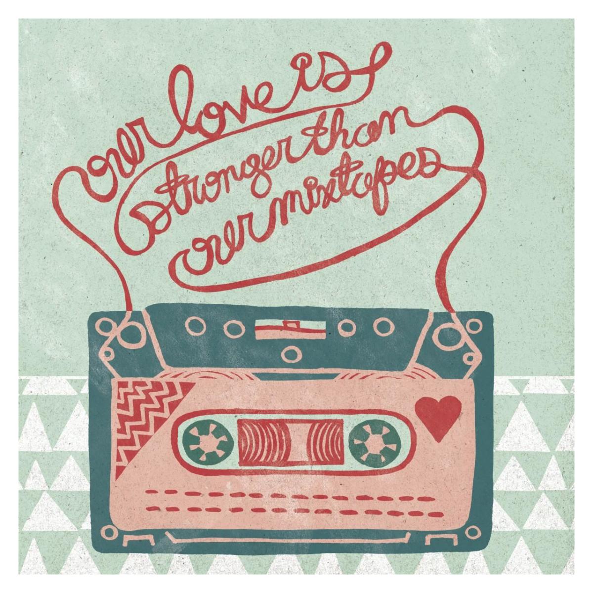 Retro Cassette -Paper Art-32"x32"