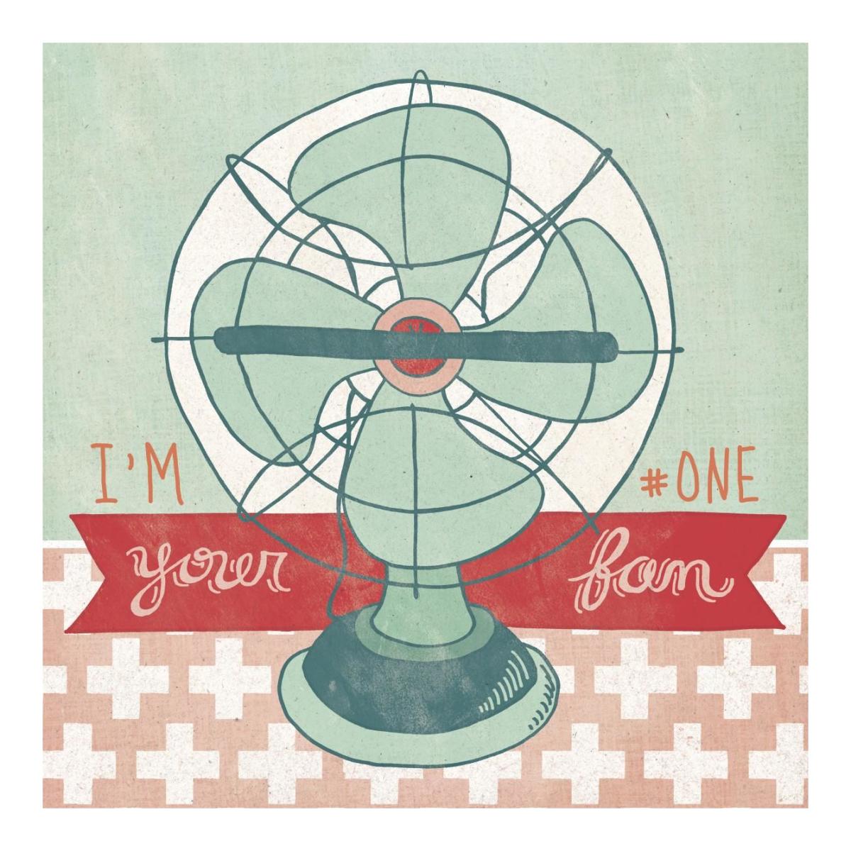 Retro Fan -Paper Art-20"x20"