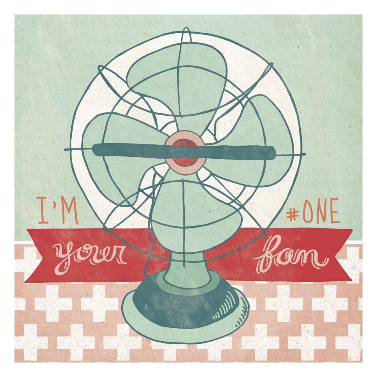 Retro Fan -Paper Art-26"x26"