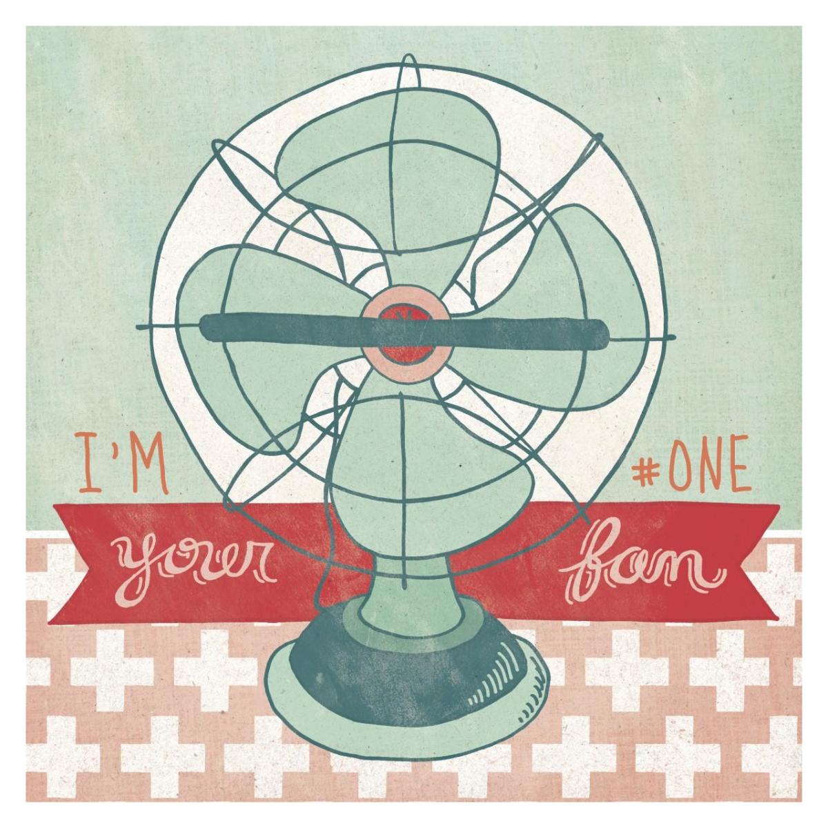 Retro Fan -Paper Art-32"x32"