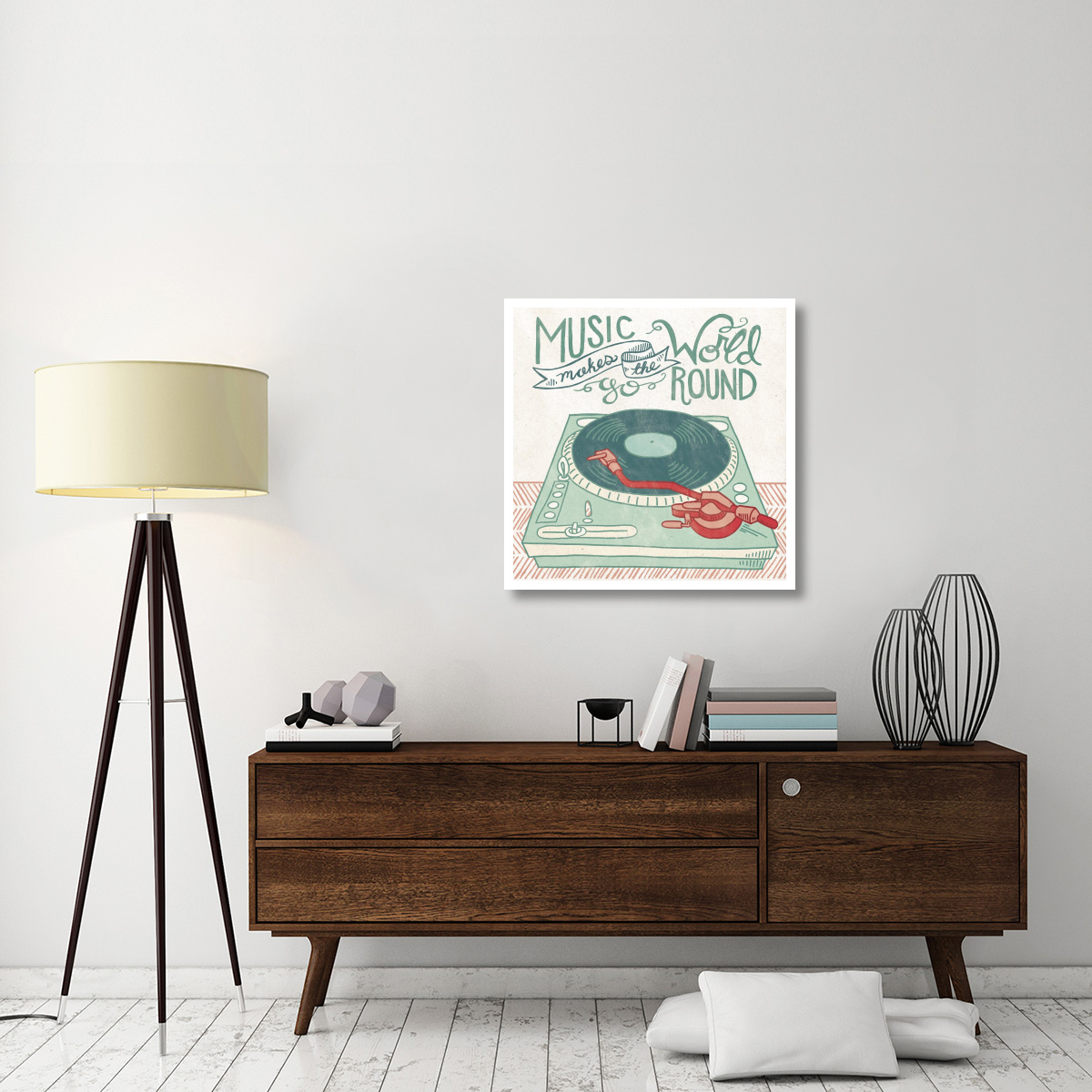 Retro Record Player -Paper Art-32&quotx32"