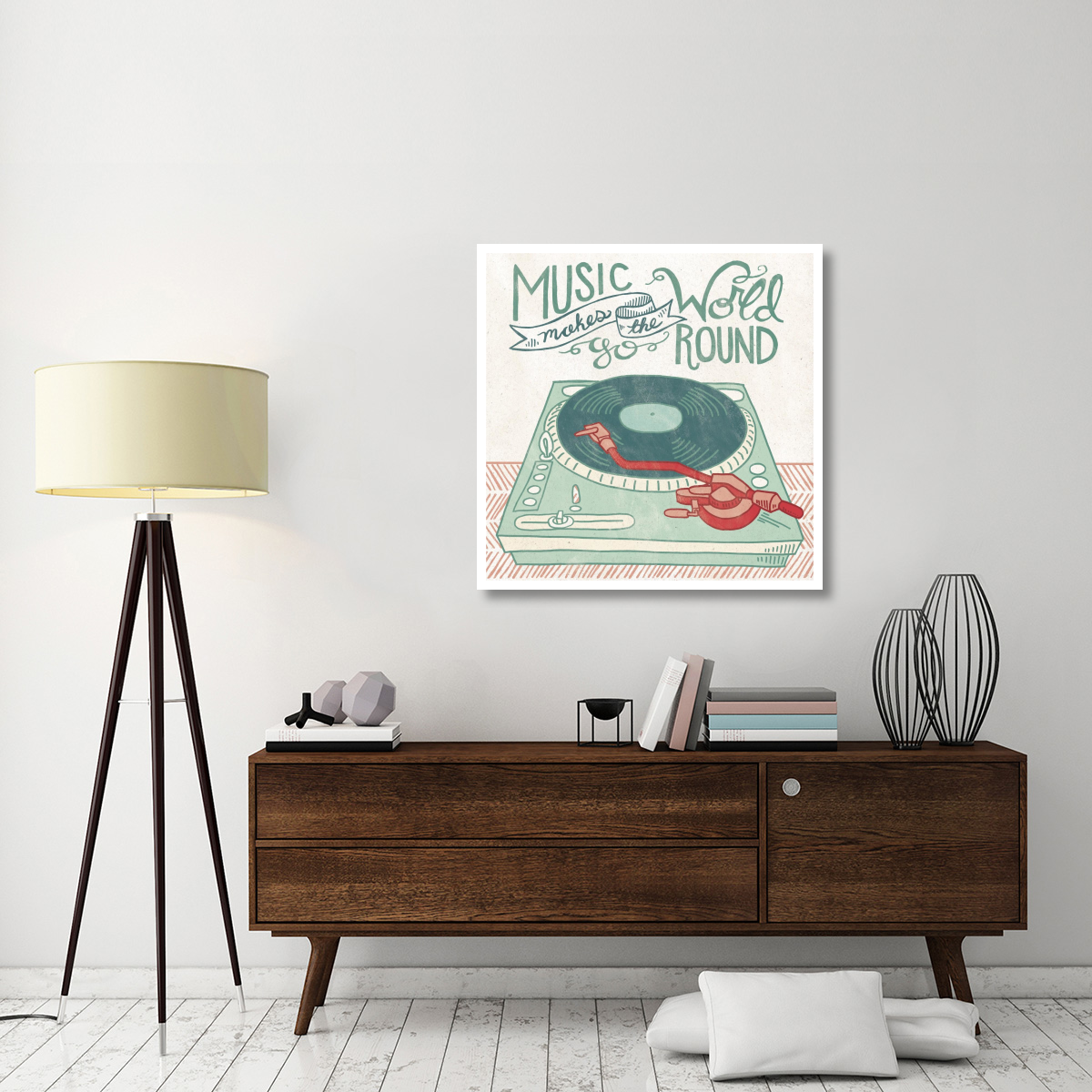 Retro Record Player -Paper Art-38&quotx38"