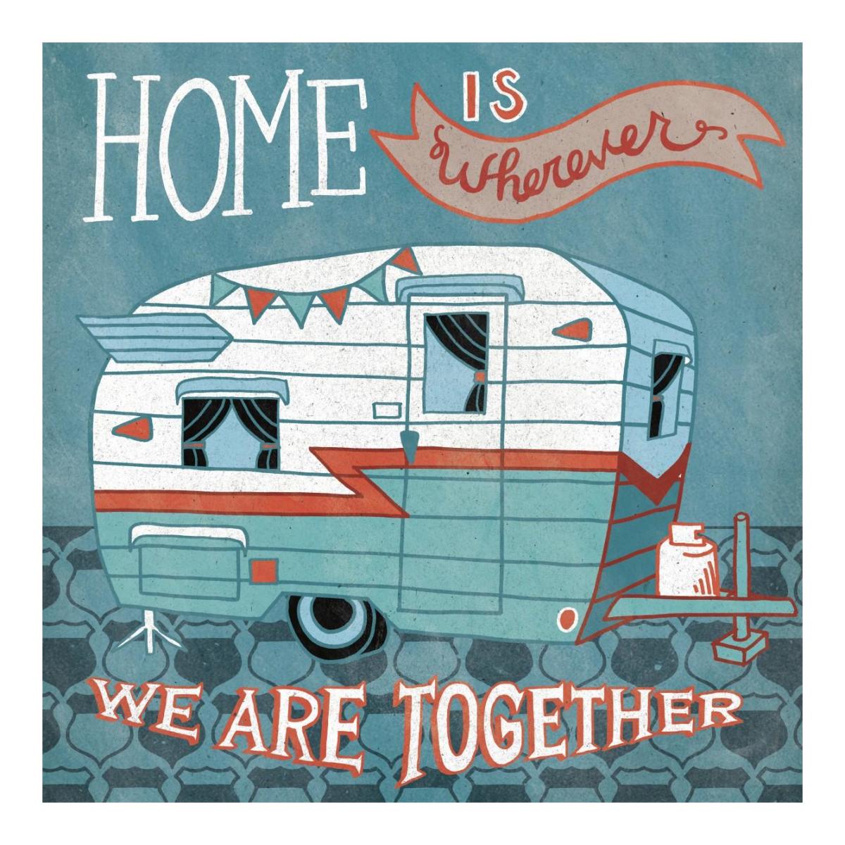 Adventure Love Camper -Paper Art-20"x20"