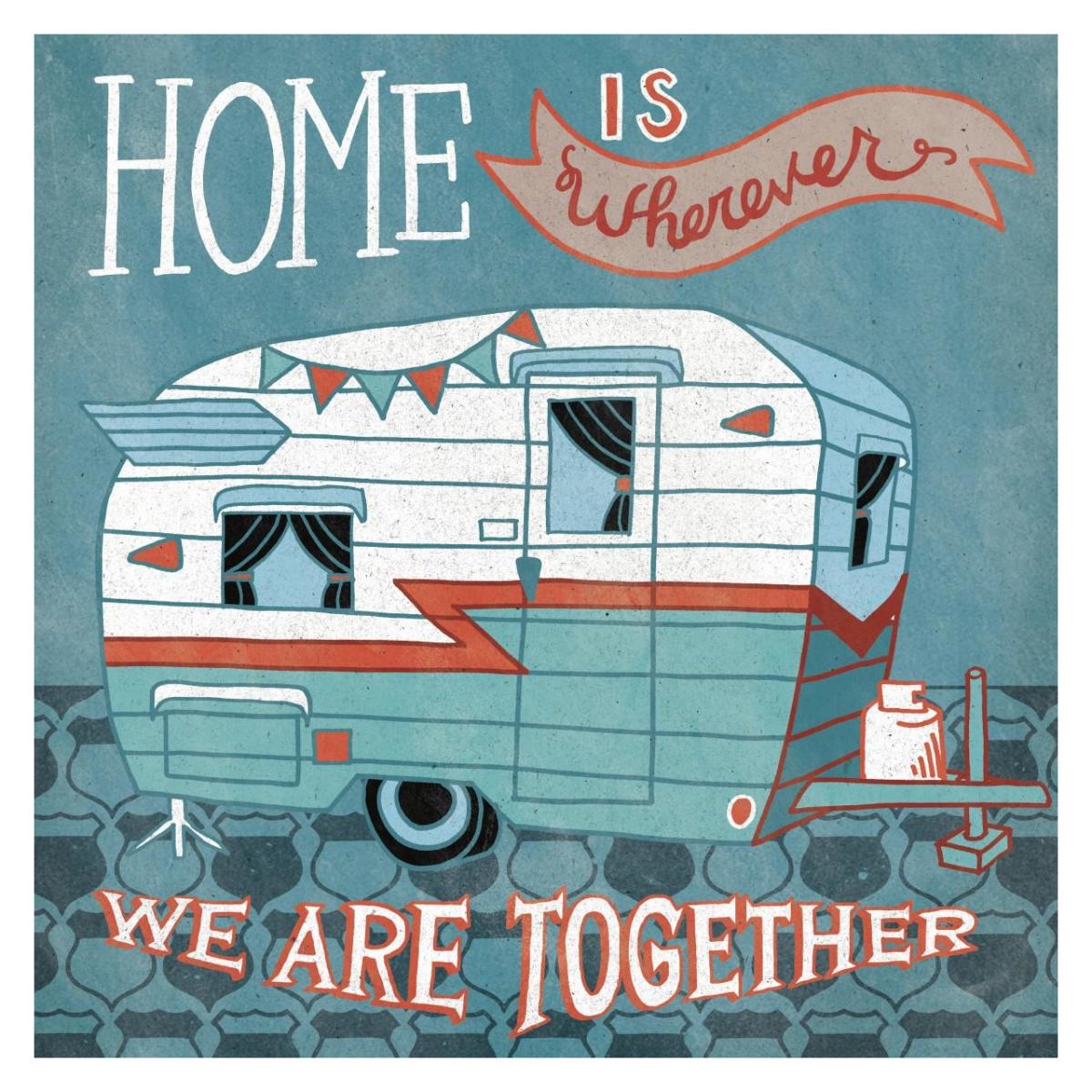 Adventure Love Camper -Paper Art-32"x32"