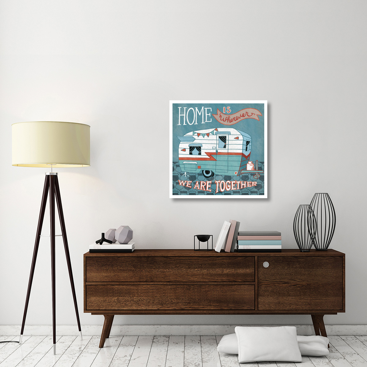 Adventure Love Camper -Paper Art-32&quotx32"