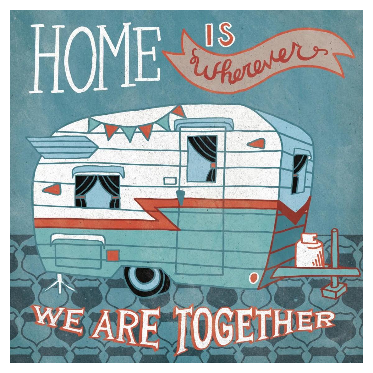 Adventure Love Camper -Paper Art-38"x38"