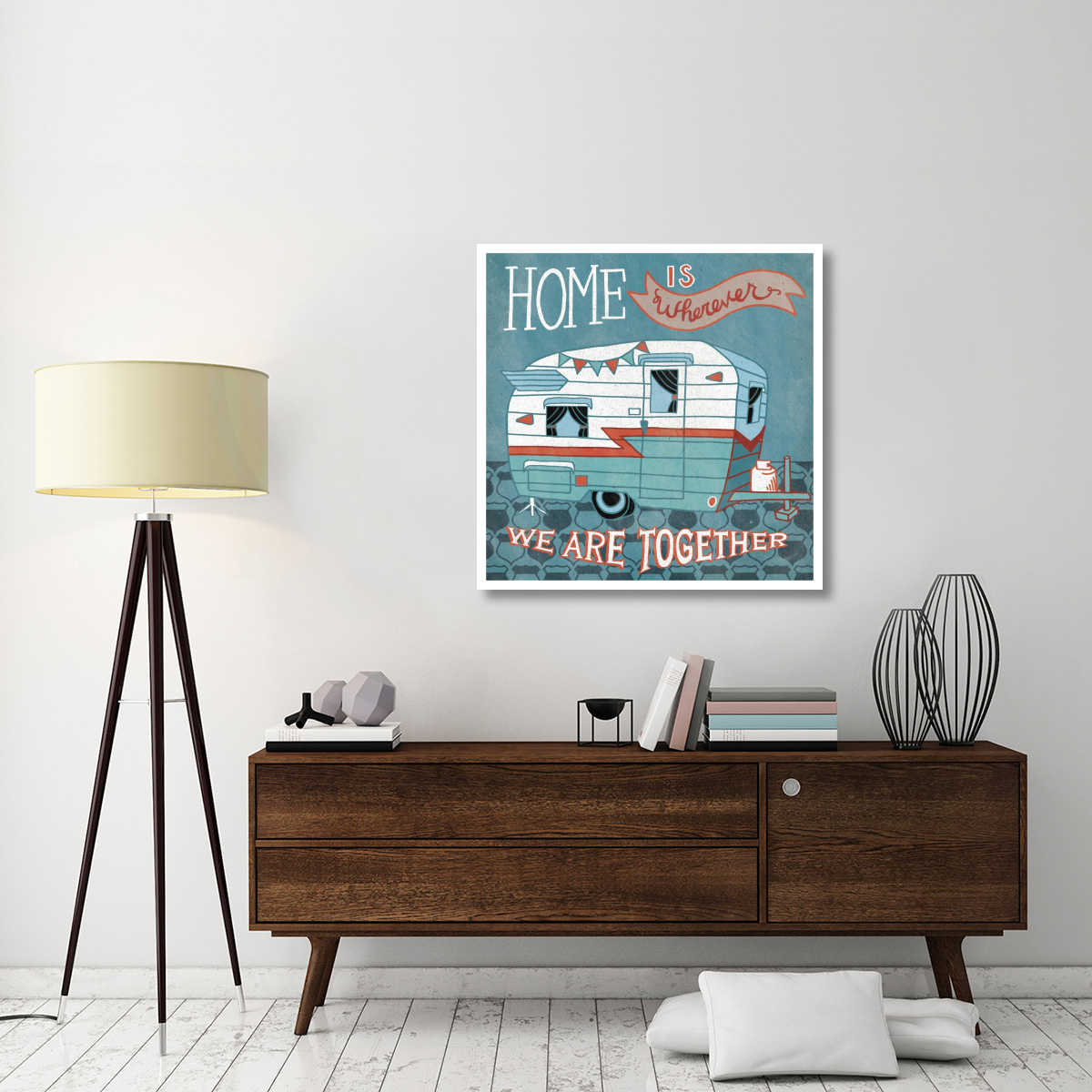 Adventure Love Camper -Paper Art-38&quotx38"