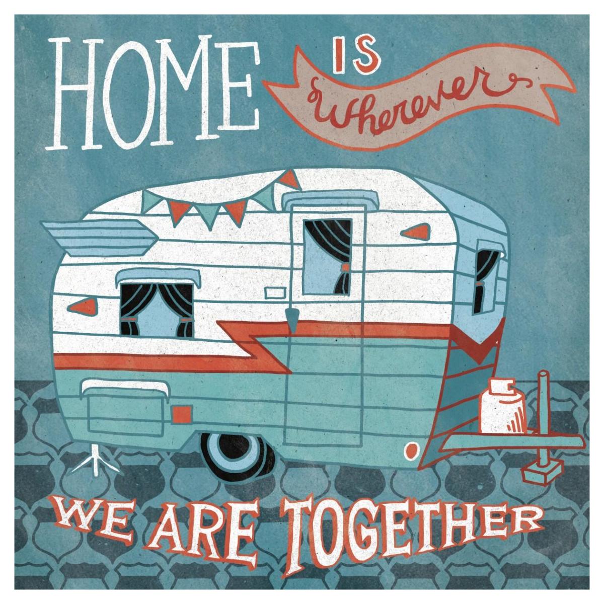 Adventure Love Camper -Paper Art-42"x42"
