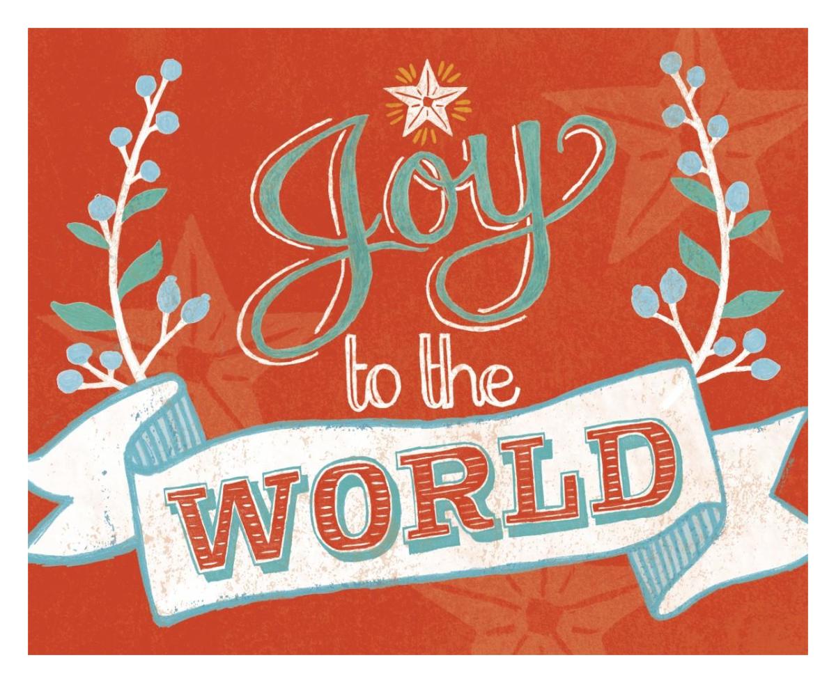 Joy to the World -Paper Art-30"x24"