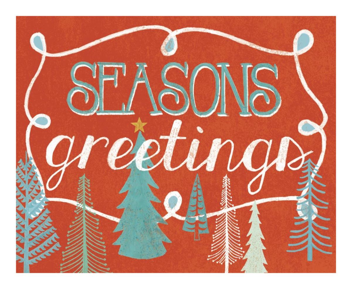 Seasons Greetings -Paper Art-22"x18"