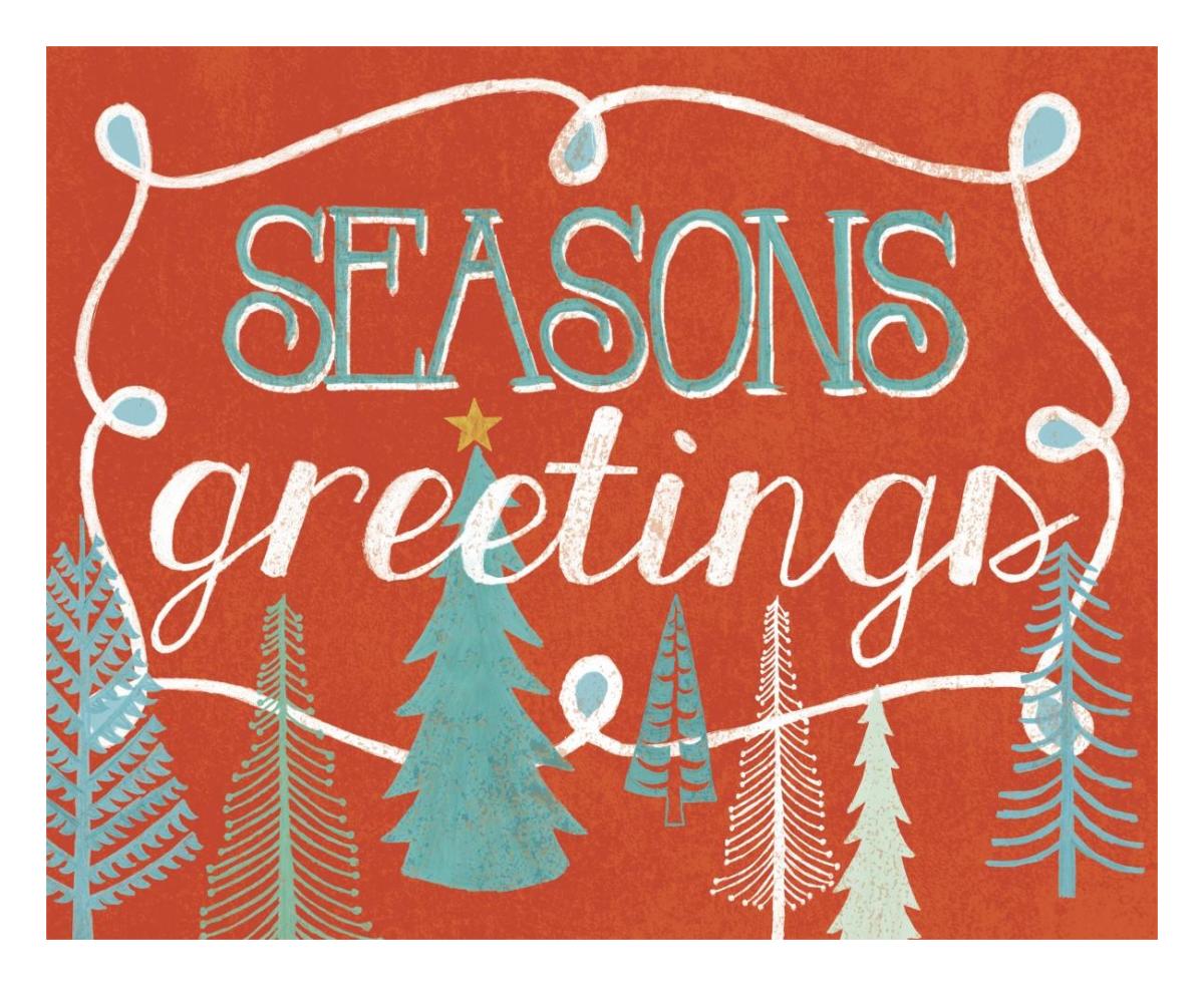 Seasons Greetings -Paper Art-26"x22"