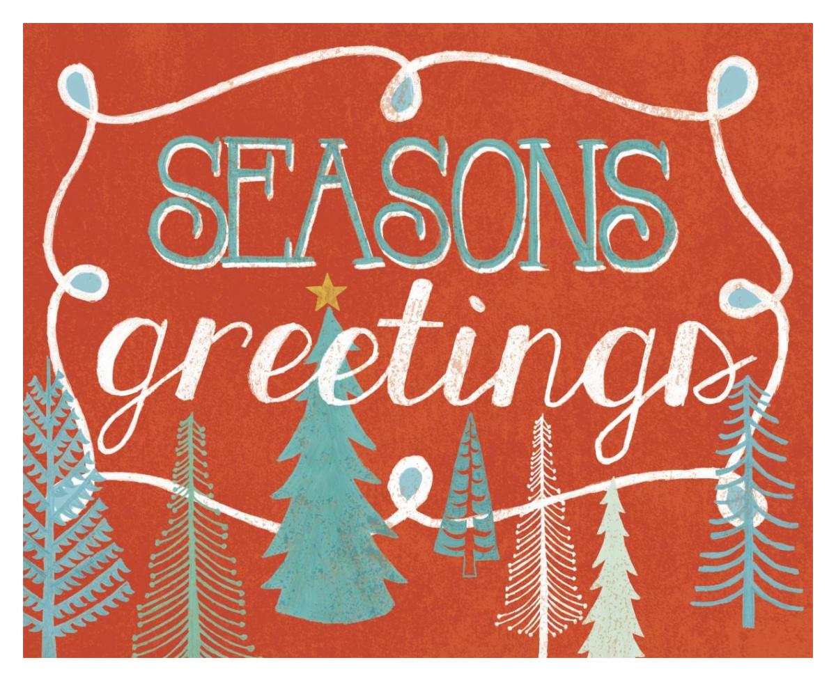Seasons Greetings -Paper Art-37"x30"